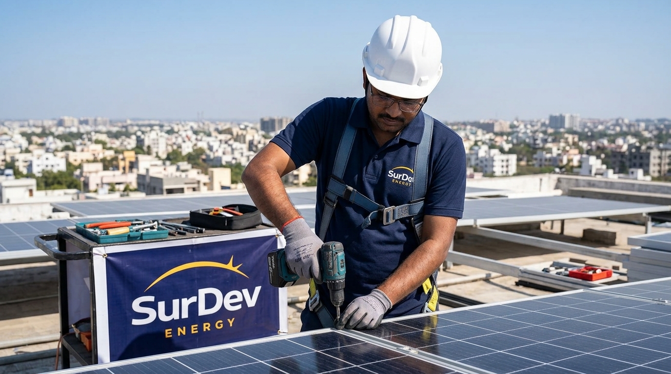 Residential Rooftop Solar 6 kW On-Grid at Vijay Nagar, Indore by SurDev Energy