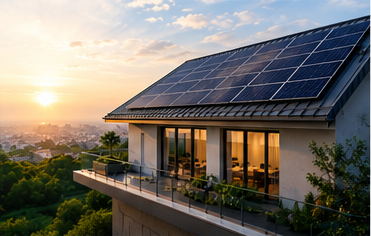 Bungalow Rooftop Solar 8 kW On-Grid at Rau, Indore by SurDev Energy